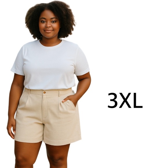 Time and Tru Linen-Blend Shorts 3XL – Beige, Lightweight- NWT - Picture 1 of 10